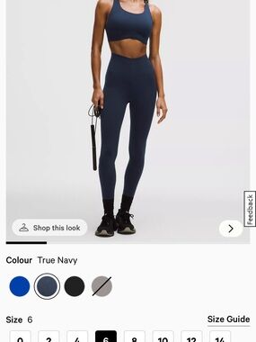 lululemon Glow Up™ Super-High-Rise Tight 25"
True Navy NWT size 6